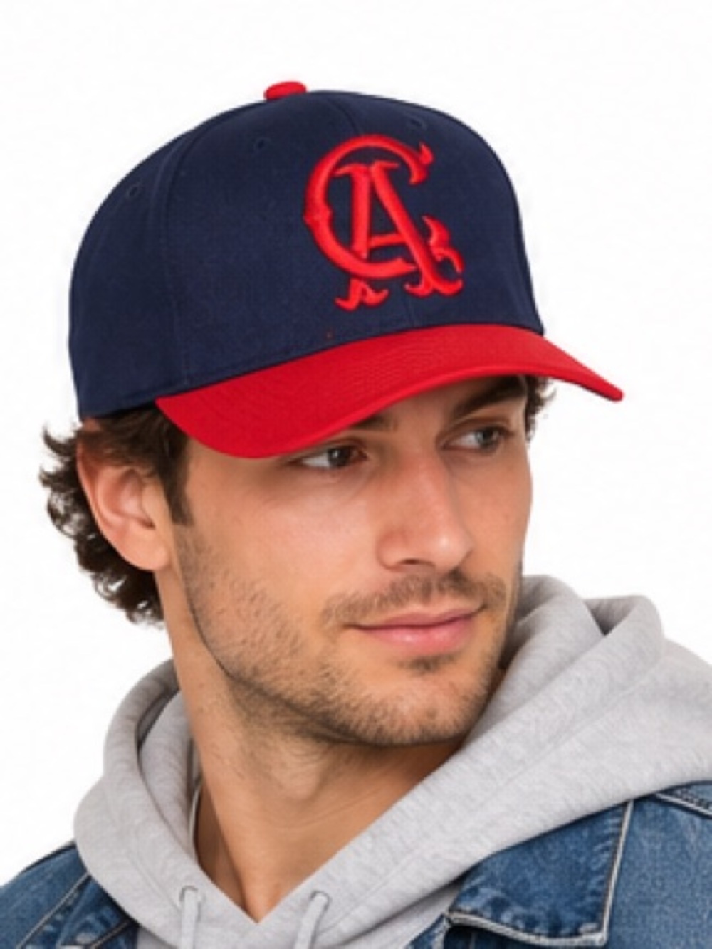 California Angels K&Q BBOY Baseball Hat 58cm Navy Red Embroidered Cap